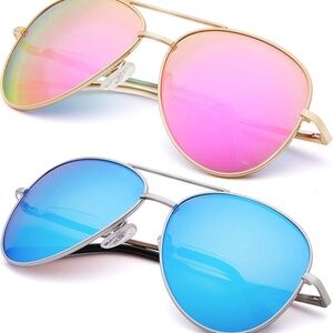 Boho 2-Pack Bi-Focal Unisex Reader Sunglasses  UV Protection 🩵🧡